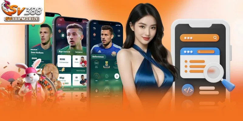 Giao diện ứng dụng SV388 tối ưu trên điện thoại